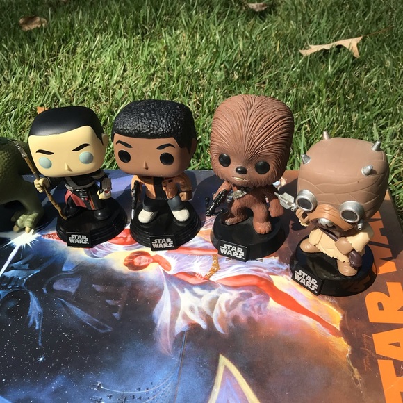 Funko Pop Set Of 4 Starwars Character Bobbleheads - Picture 2 of 3